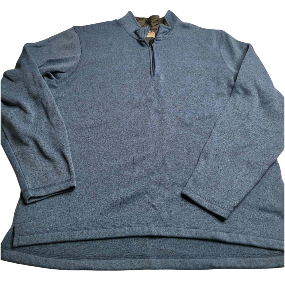 Wrangler‎ Authentics Men's 1/4 Zip Pullover Sweater XL Blue Western